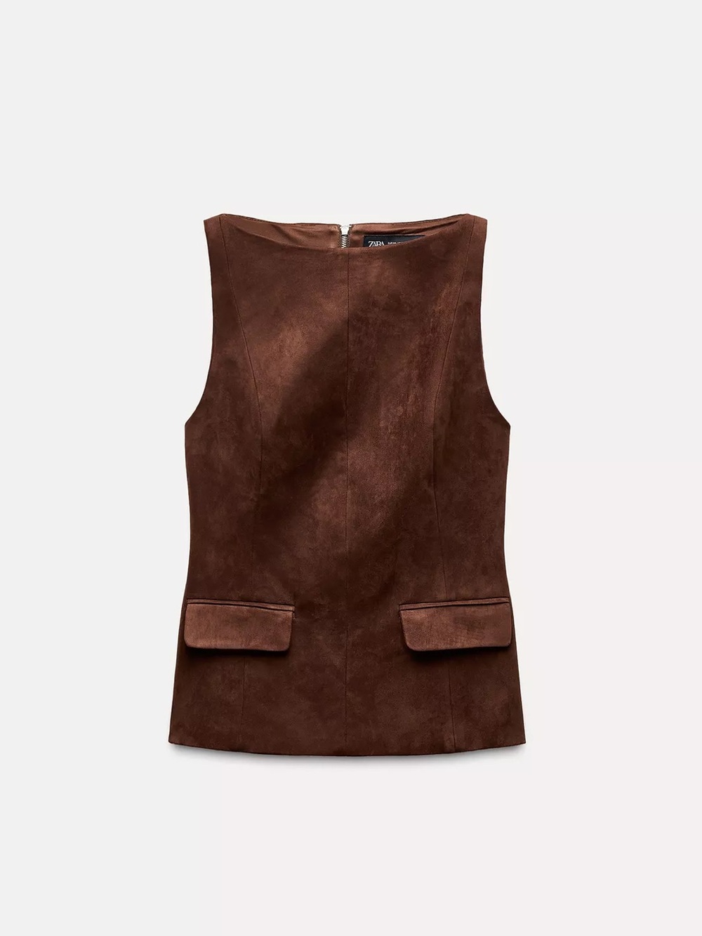 Zara Brown Suede Flap Top